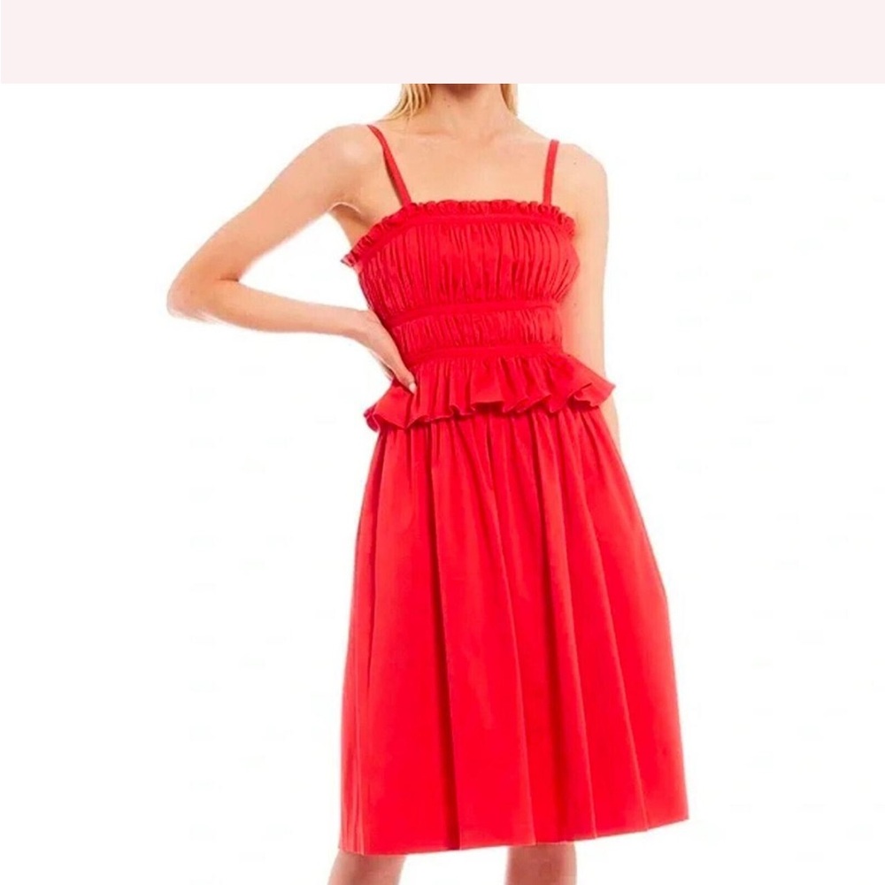 ANTONIO MELANI Red Ruffle Dress